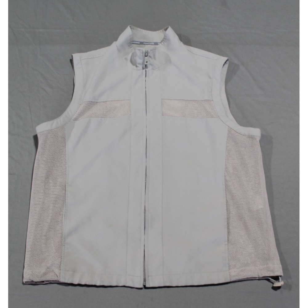 PGA TOUR Golfwear Vest Mens M Beige Full Zip Korean Edition PWV0301M06